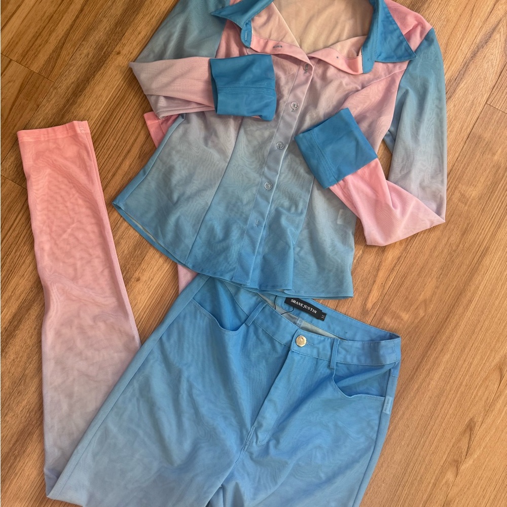 Shane Justin Colorful Women's Pants & Jumpsuit Set